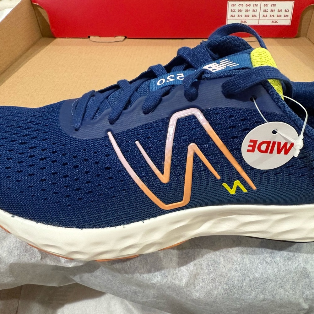 New Balance Blue and Peach Athletic Shoes